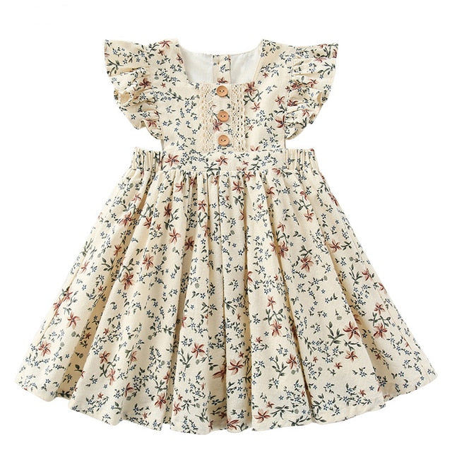 Dress Strap Hollow Embroidery Casual Sleeveless Party Princess Dress Baby Kids Girls Clothing