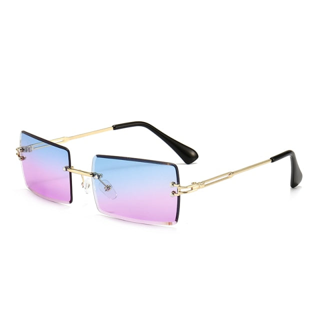 Sunglow Rimless Sunglasses Women 2021,Fashion Designer Square Sun Glasses,Summer Decorative Frameless Eyeglasses,Accessories