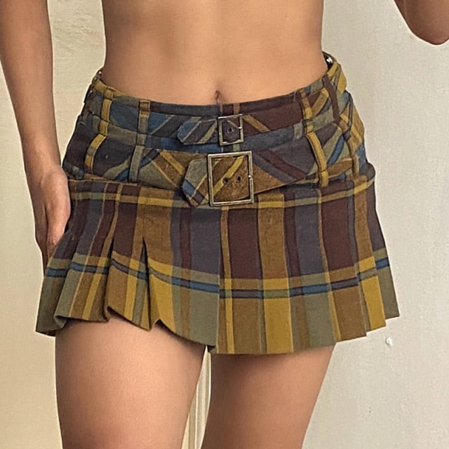 Kawaii Harajuku Mini Jeans Skirt 2000s Retro Fairycon Grunge Low Waisted Denim Skirts Vintage Women Korean Streetwear