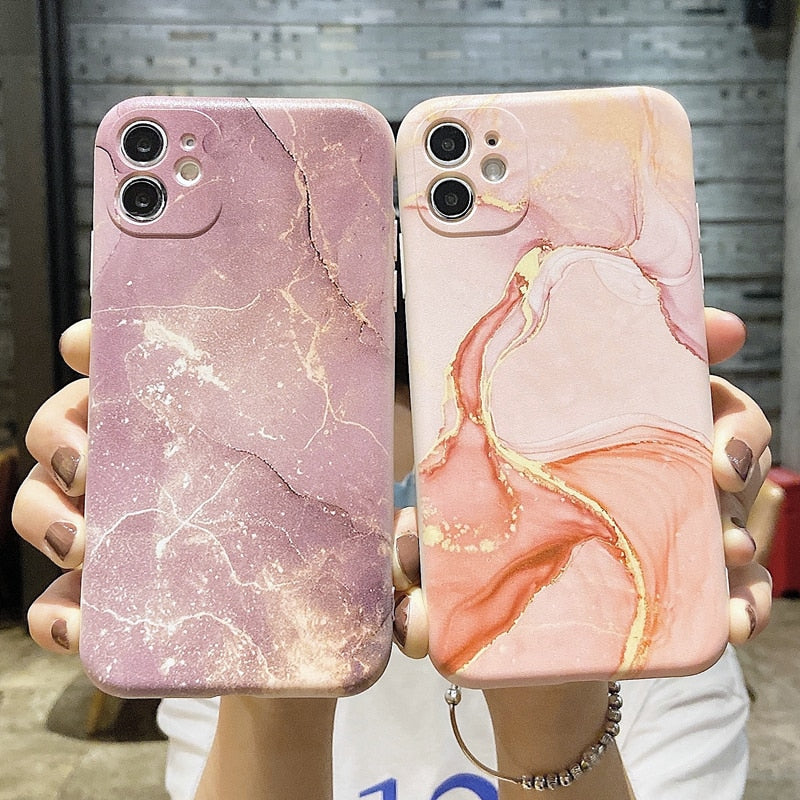 Marble Pattern Case For Xiaomi Redmi Note 10 9 8 Pro 9T 7 8T 10T 10S 9S 5 9A 9AT 9C NFC Luxury Ink Painting Silicone Cover Case