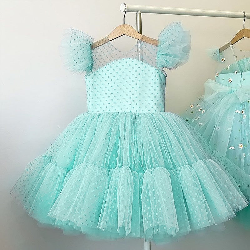 Fancy Baby Girls Dress New Year Party Evening Gowns Elegant Princess Dress Ball Gowns Wedding Kids Dresses For Girls