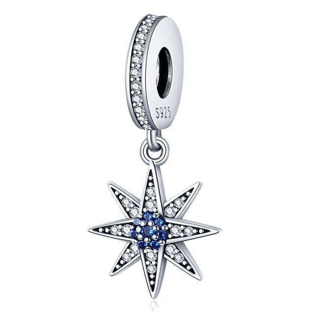 plata charms of ley 925 original Fits bracelet 925 silver women pendant jewelry galaxy starry sky charms beads