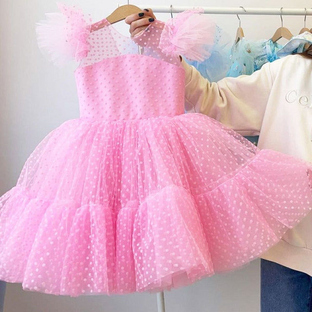 Girls Rainbow Unicorn Princess Dress Cake Layers Tutu Prom Gown For Kids Children Wedding Evening Formal Party Pageant
