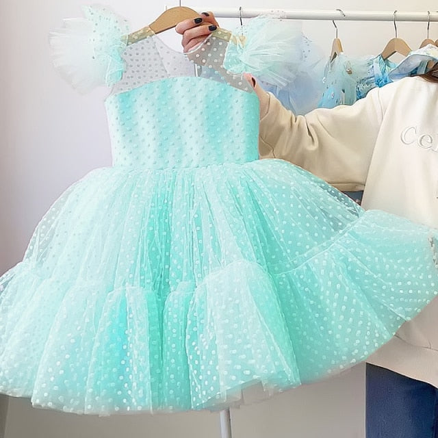 Girls Rainbow Unicorn Princess Dress Cake Layers Tutu Prom Gown For Kids Children Wedding Evening Formal Party Pageant