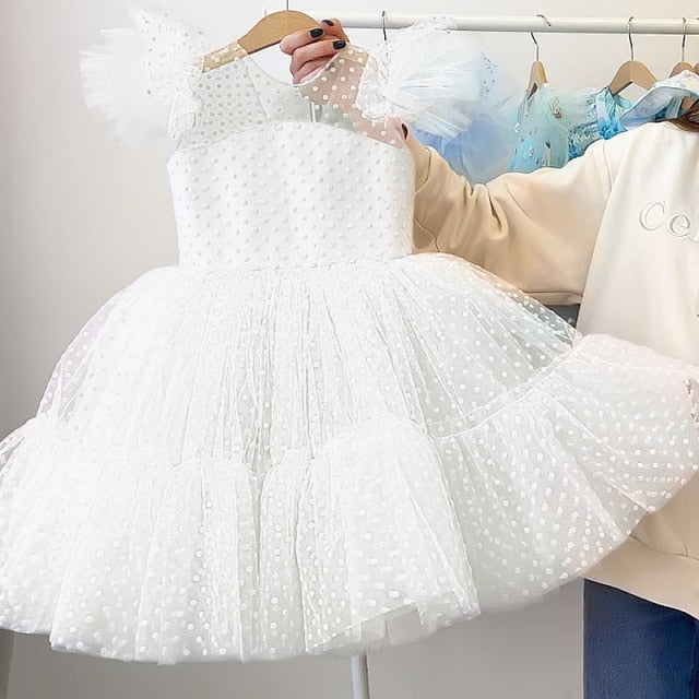 Girls Rainbow Unicorn Princess Dress Cake Layers Tutu Prom Gown For Kids Children Wedding Evening Formal Party Pageant