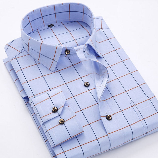 Mens Printed Floral Long Sleeve Casual Shirt Soft Thin Spring Summer Standard Fit Social Business Dress Shirt