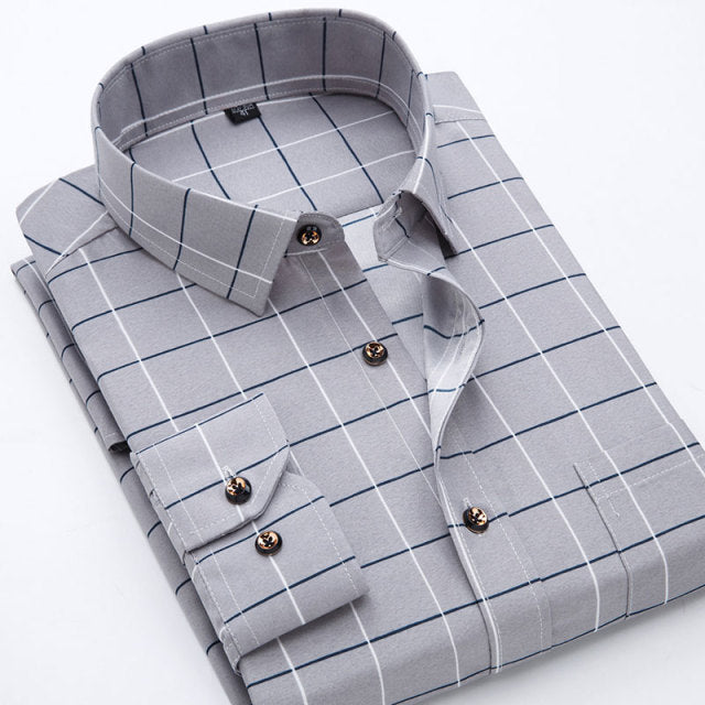 Mens Printed Floral Long Sleeve Casual Shirt Soft Thin Spring Summer Standard Fit Social Business Dress Shirt