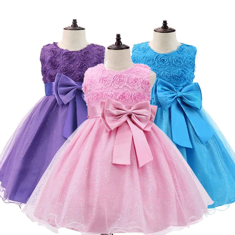 Christmas Children Dress Pearls Princess Dress Flower Girls Wedding Dress Kids Dresses 3-10 Years Halloween Girls Party Dress