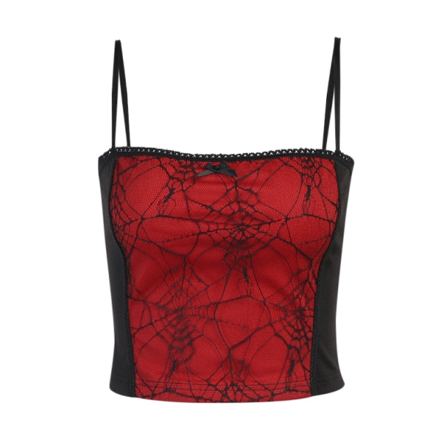Gothic Grunge Corset Crop Top Vintage Women Lace Trim Black Cami Top Harajuku Retro Mini Vest Punk Style Emo Alt Clothes