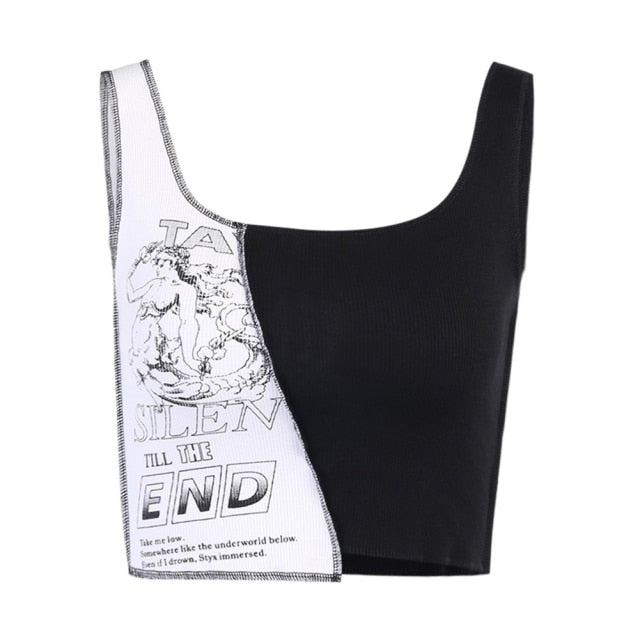 Gothic Grunge Corset Crop Top Vintage Women Lace Trim Black Cami Top Harajuku Retro Mini Vest Punk Style Emo Alt Clothes