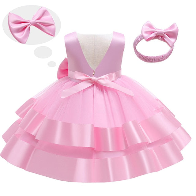 New Year Costume For Kids Baby Ball Gown Birthday Party Wedding Clothes Tutu Princess Dresses For Girls Children Vestido 0-5 Age