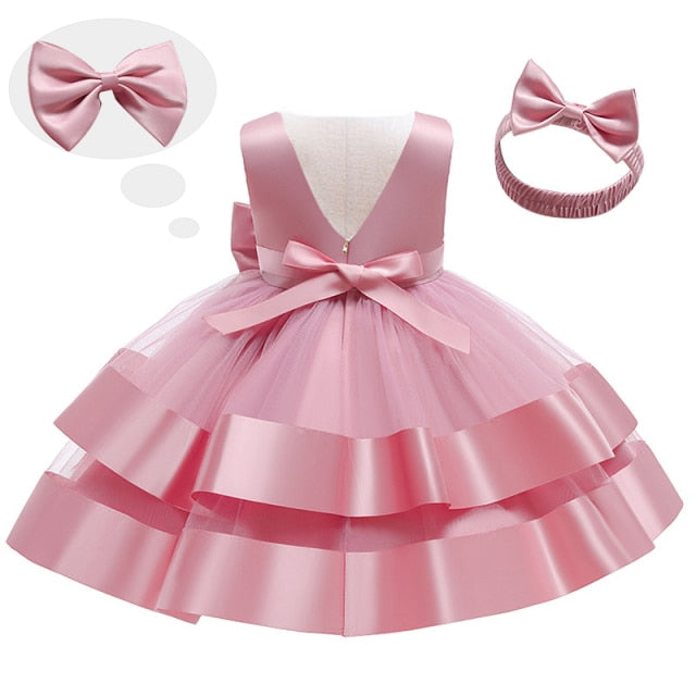 New Year Costume For Kids Baby Ball Gown Birthday Party Wedding Clothes Tutu Princess Dresses For Girls Children Vestido 0-5 Age