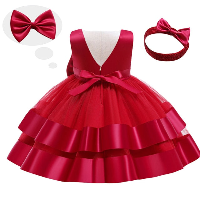 New Year Costume For Kids Baby Ball Gown Birthday Party Wedding Clothes Tutu Princess Dresses For Girls Children Vestido 0-5 Age