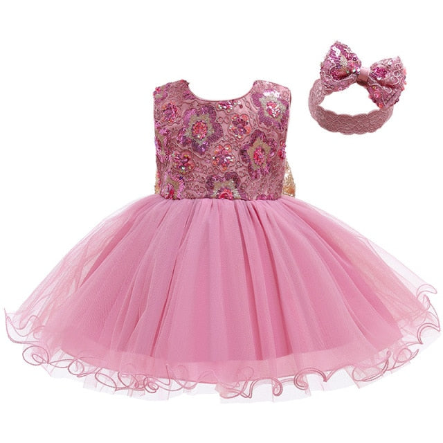 New Year Costume For Kids Baby Ball Gown Birthday Party Wedding Clothes Tutu Princess Dresses For Girls Children Vestido 0-5 Age