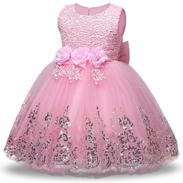 New Year Costume For Kids Baby Ball Gown Birthday Party Wedding Clothes Tutu Princess Dresses For Girls Children Vestido 0-5 Age