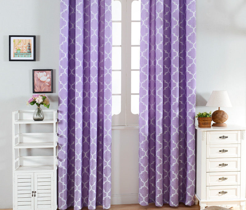 Quatrefoil Modern Window Curtains for Living Room Bedroom Kitchen Window Treatments Panels Fabric and Draperies
