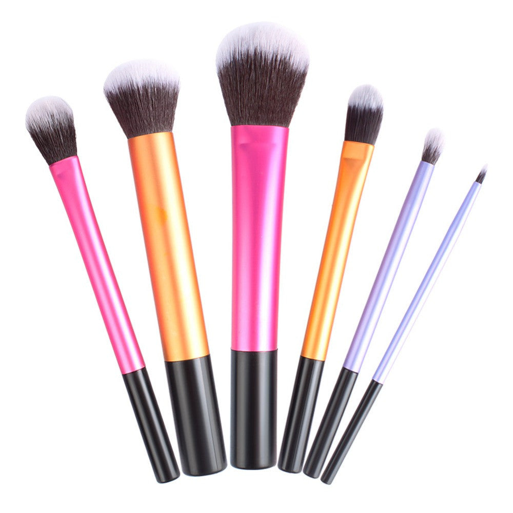 6Pcs Liquid Foundation Eye Shadow Makeup Brushes Eyeliner Powder Blush Brush Tools Soft Professional Cosmetic Brushes Kit #82856