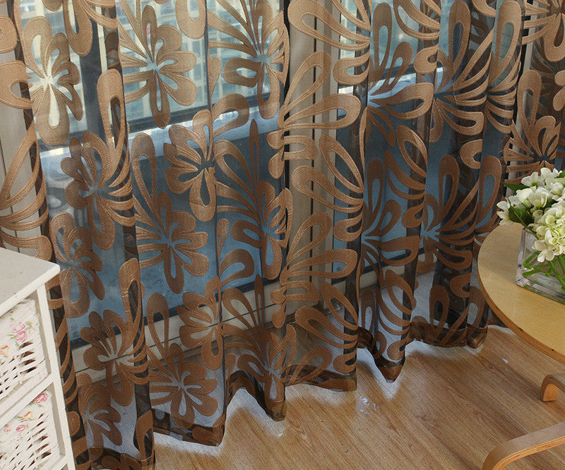 Geometric Modern Window Sheer Curtain Panels for Living Room the Bedroom Kitchen Blinds Window Treatments Draperies