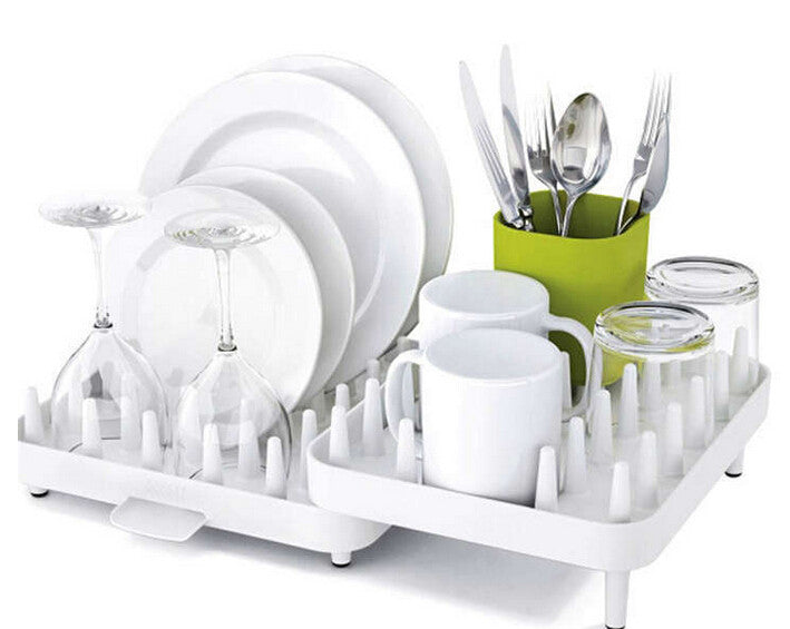 Adjustable Cutlery Dishes Rack Draining Tableware Storage Holder Rack