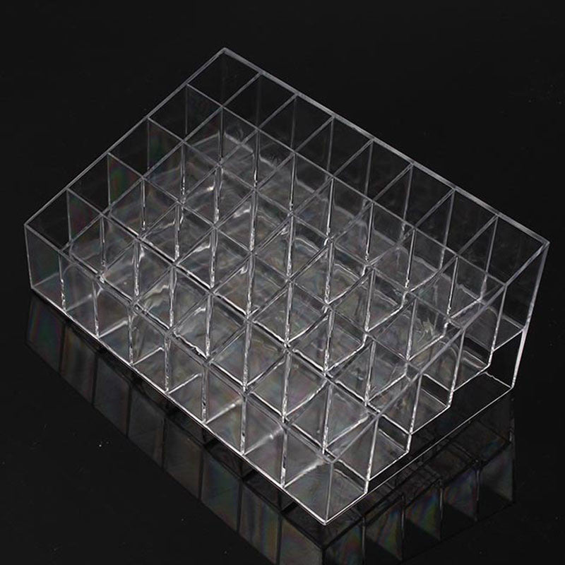 40 Trapezoid Clear Makeup Cosmetic Cases Display Lipstick Stand Case Cosmetic Organizer Holder Lipstick Box 678406