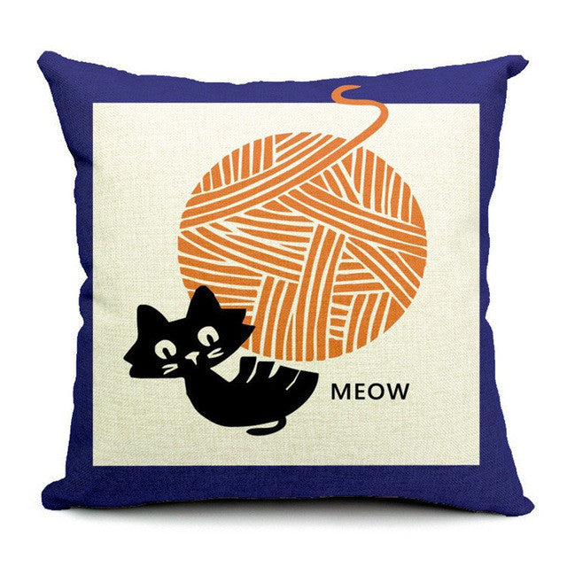 2015 Cat Style Fashion Cushion Cat Print pillow Bed Sofa Home Decorative Pillow Fundas Para Almofadas Cojines