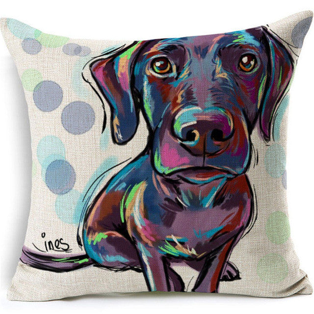 Colorful Dog Cushion Dachshund Throw Pillow Uncle Cat I WANT YOU Cushion Queen Dog Christmas Gift Pet Home Decorative Pillows