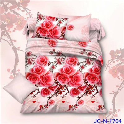 3d Bedding Sets Leopard Printed Queen Size 4Pcs Bedclothes Pillowcases Bed Sheet Duvet Cover Set.