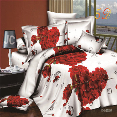 3d Bedding Sets Leopard Printed Queen Size 4Pcs Bedclothes Pillowcases Bed Sheet Duvet Cover Set.