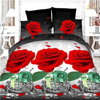 3d Bedding Sets Leopard Printed Queen Size 4Pcs Bedclothes Pillowcases Bed Sheet Duvet Cover Set.