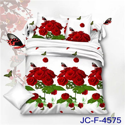 3d Bedding Sets Leopard Printed Queen Size 4Pcs Bedclothes Pillowcases Bed Sheet Duvet Cover Set.