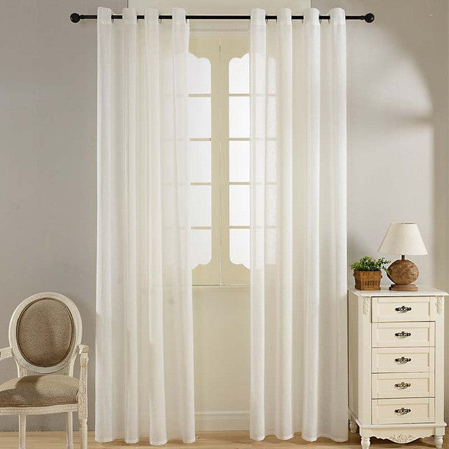 Top Finel Solid Faux Linen Sheer Curtains for Living Room Bedroom Yarn Curtains Tulle for Window Kitchen Home Voile Curtains
