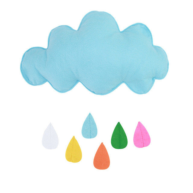 Kids Play Tent Decoration Tent Props Toy Raining Clouds Water Drop/Star Moon Baby Bed Room Hanging Decor Wall Stickers EJ838788