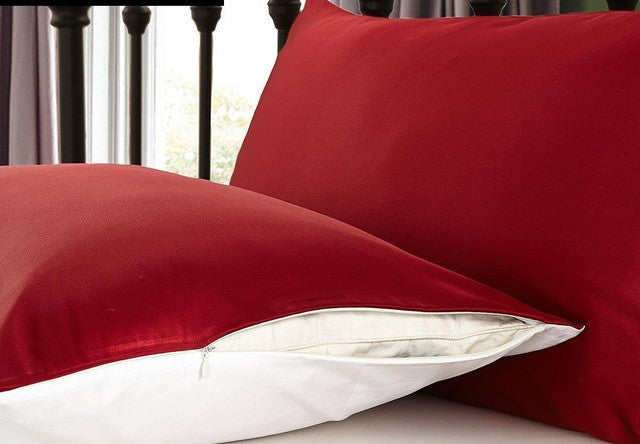 Lilysilk Mulberry Silk Cotton Pillowcase Charmeuse Satin Pillow Cover With Cotton Underside King Queen Standard 1 piece