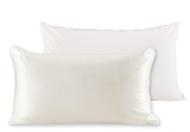 Lilysilk Mulberry Silk Cotton Pillowcase Charmeuse Satin Pillow Cover With Cotton Underside King Queen Standard 1 piece