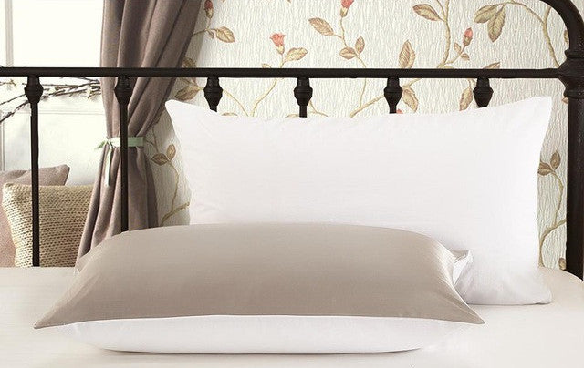 Lilysilk Mulberry Silk Cotton Pillowcase Charmeuse Satin Pillow Cover With Cotton Underside King Queen Standard 1 piece