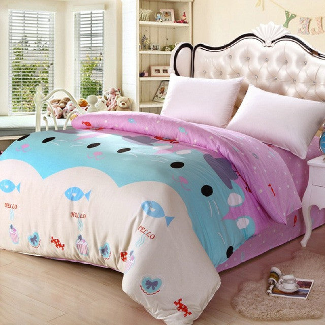 cartoon duvet cover sets 3pc bedding set 3pcs for children' bedroom colorful deer twin full queen single size