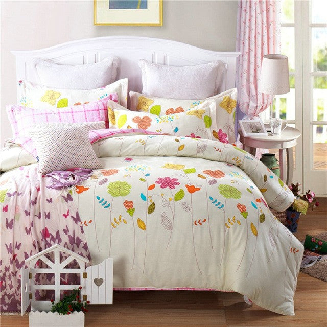cartoon duvet cover sets 3pc bedding set 3pcs for children' bedroom colorful deer twin full queen single size