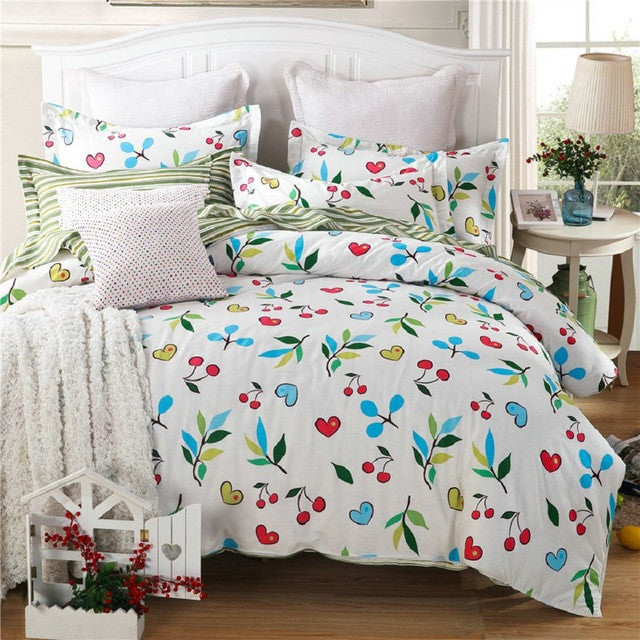 cartoon duvet cover sets 3pc bedding set 3pcs for children' bedroom colorful deer twin full queen single size