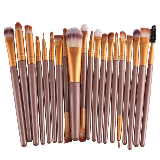 20pcs Eye Makeup Brushes Set Eyeshadow Blending Brush Powder Foundation Eyeshadading Eyebrow Lip Eyeliner Brush Cosmetic Tool