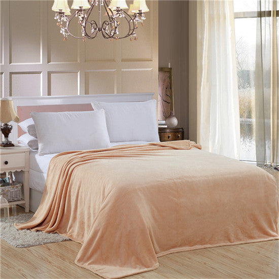 Home textile fleece blanket summer solid color super warm soft blankets throw on sofa/bed/ travel plaids bedspreads sheets