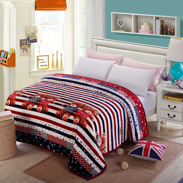 Winter Thicken baby adult scarf Ferret cashmere warm blankets brand fleece soft throw on Sofa/Bed/Plane Travel Plaids blanket