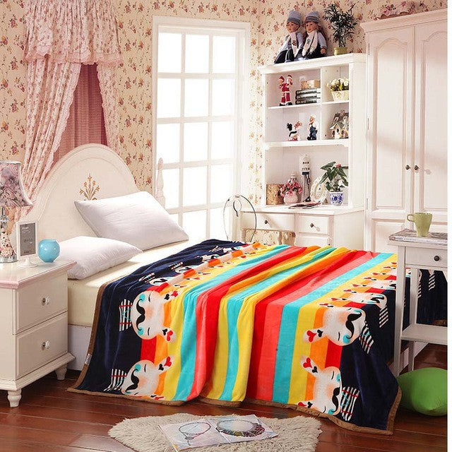 Winter Thicken baby adult scarf Ferret cashmere warm blankets brand fleece soft throw on Sofa/Bed/Plane Travel Plaids blanket