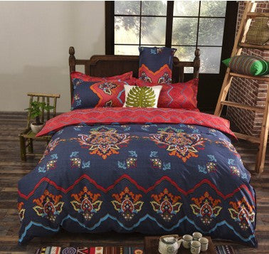 Bohemia 4 /3PCS3d bedding sets Sham Boho Mandala duvet cover set winter bedsheet queen king size Cotton folk-custom Bed set