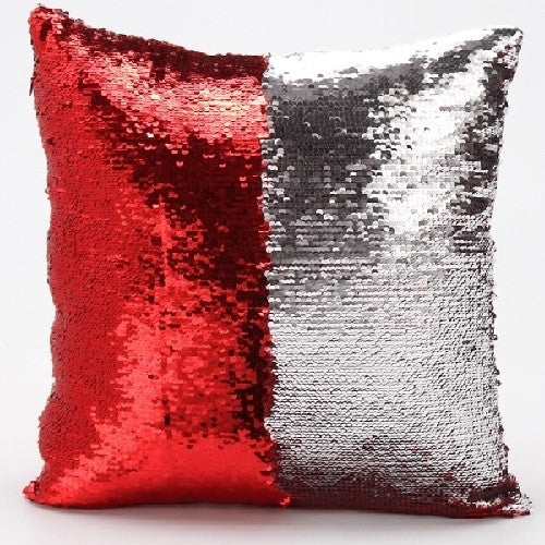 Reversible Sequin Mermaid Sequin Pillow Magical Color Changing Throw Pillow Cover Home Decor Cushion Cover Decorative Pillowcase