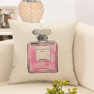 Fashion red lips cushion without inner lipstick perfume bottle home sofa decorative pillow car seat capa de almofada cojines