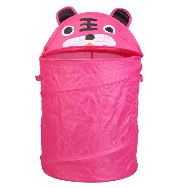 9 Style Cute Cartoon Animal Storage Bucket Lovely and Fashion Folding Cylinder Laundry Basket Toy Box