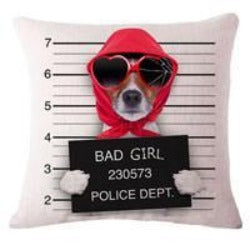 Fashion Cute Dog Cotton Linen Decorative Pillow Case Chair Waist Seat Square 45x45cm Pillow Cover Home Garden Textile