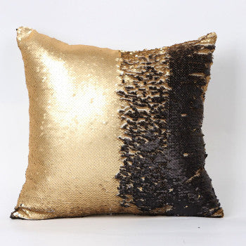 Happy Fashion Beauty Double 40X40CM Color Glitter Sequins Throw Pillow Case Cafe Home