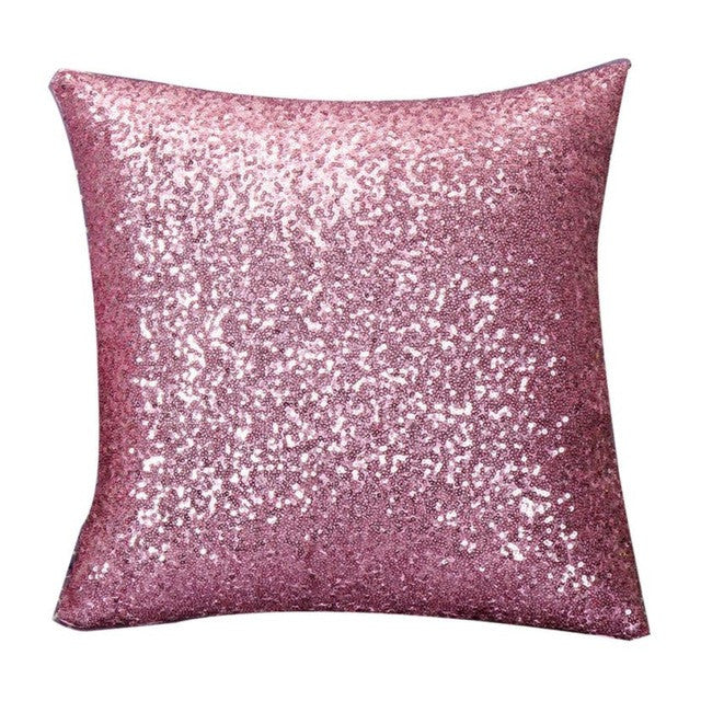 Solid Color Glitter Sequins Throw Pillow Case Cafe Home Covers coussin throw pillow XT