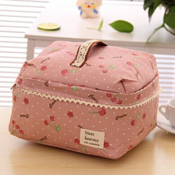 Portable Cosmetic Bag Lingerie Bra Underwear Dot Bags Makeup Organizer Storage Case Travel Toiletry Bag